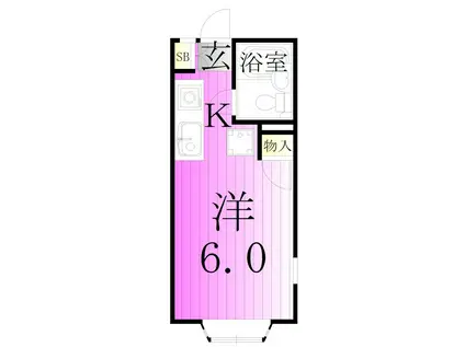 セントラルハイツ(ワンルーム/1階)の間取り写真