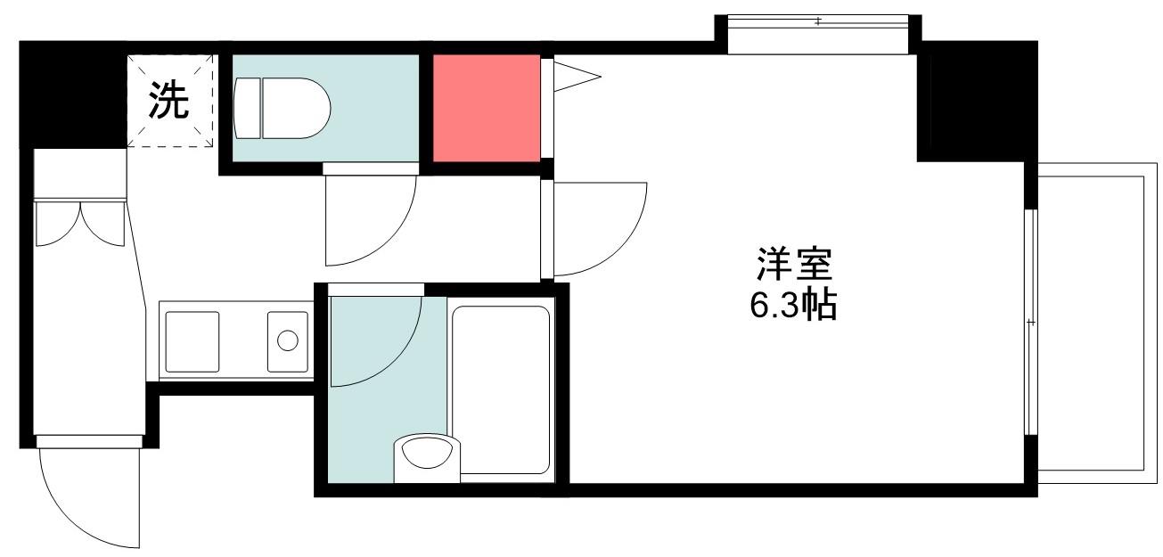 ベラジオ四条堀川(1K/4階)の間取り写真