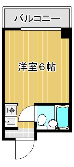 大建ハイツ千林(ワンルーム/1階)の間取り写真