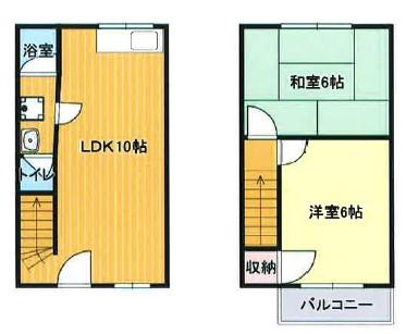 シゲモトステップ(2LDK/1階)の間取り写真