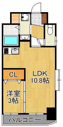 出屋敷館(1LDK/3階)の間取り写真