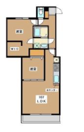 ミリアビタ船橋(2LDK/1階)の間取り写真