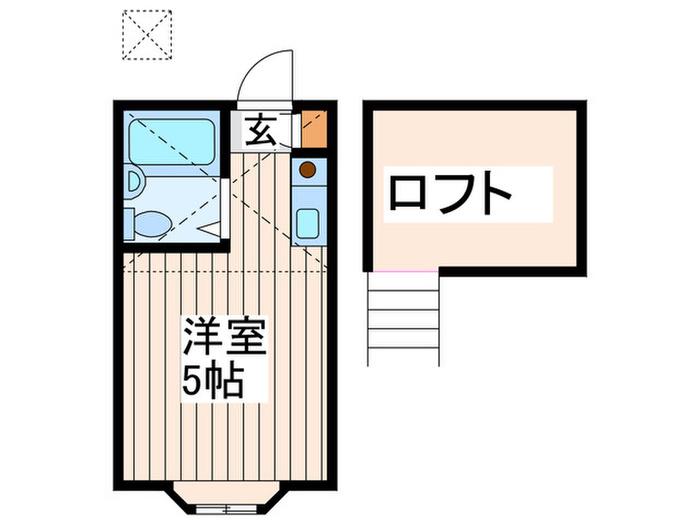 ベルファースト(ワンルーム/1階)の間取り写真