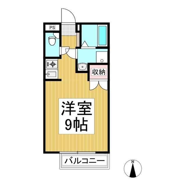 ローズハイツマチダB(ワンルーム/1階)の間取り写真
