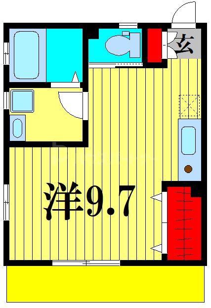 ヴァンヴェール亀有(ワンルーム/1階)の間取り写真