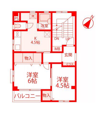 天野屋ビル(2DK/3階)の間取り写真