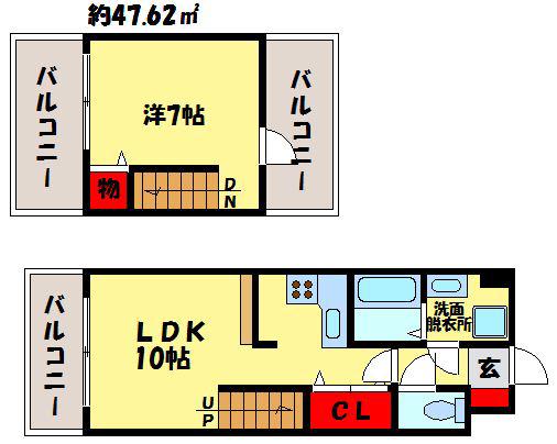ピュアドーム日赤アベニュー(1LDK/6階)の間取り写真
