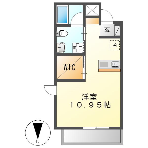 アヴァンセ桜山(ワンルーム/4階)の間取り写真