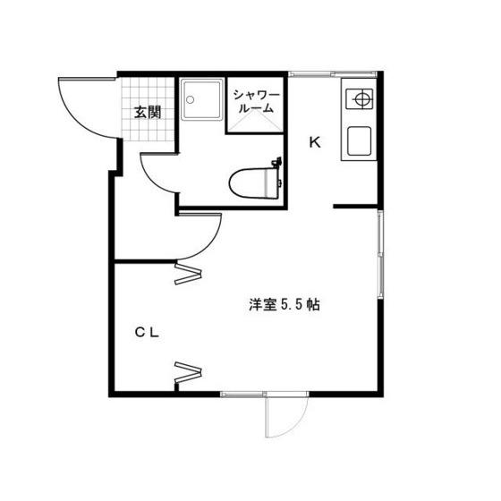 パークマンション(ワンルーム/2階)の間取り写真