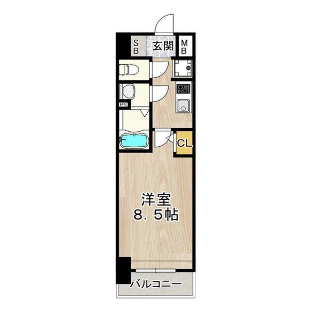 PHOENIX新大阪(1K/3階)の間取り写真