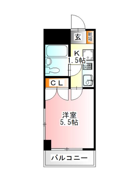 日神パレステージ豊田(1K/5階)の間取り写真