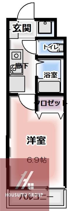 井高野レジデンス(1K/3階)の間取り写真