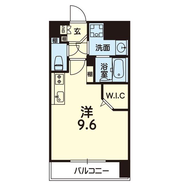 ライズ熊本駅ノース(ワンルーム/8階)の間取り写真