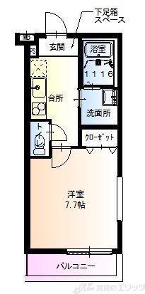 フジパレス大桐III番館(1K/1階)の間取り写真