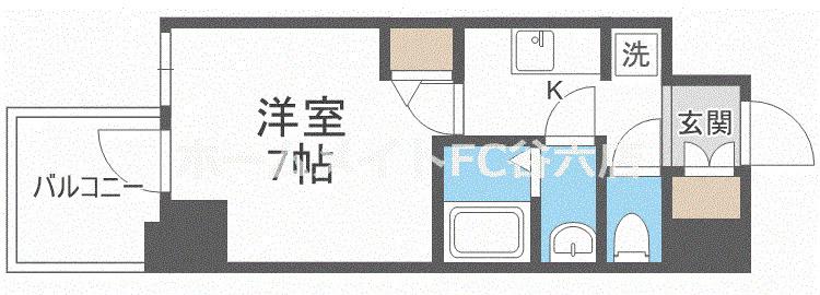 WORVE大阪本町(1K/9階)の間取り写真