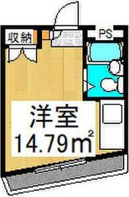 シャトー第9神戸(ワンルーム/3階)の間取り写真