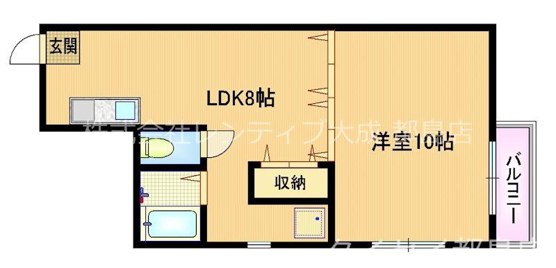 澤田マンション(1LDK/3階)の間取り写真