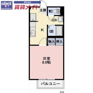 NEU HAUS(1K/2階)の間取り写真