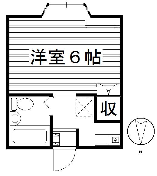 ＪＲ上越線 新前橋駅 徒歩39分 2階建 築36年(1K/1階)の間取り写真