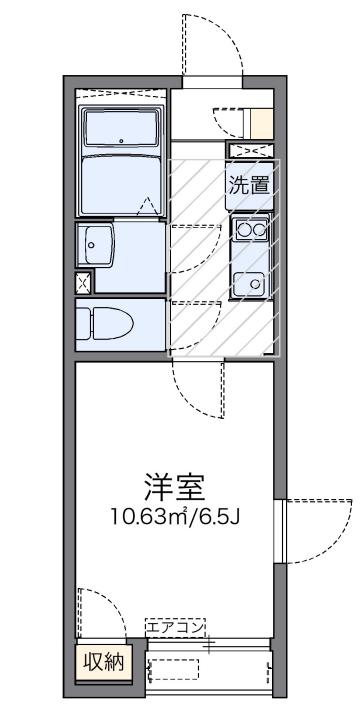 INAGI(1K/1階)の間取り写真