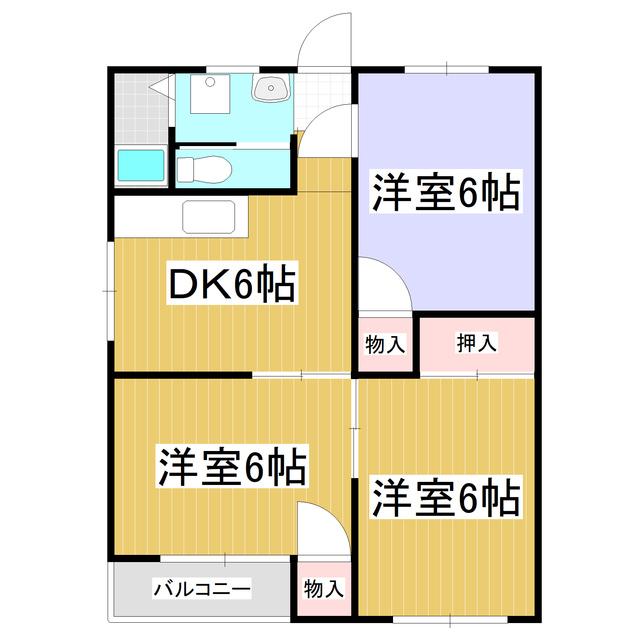 さかいコーポ(3DK/1階)の間取り写真