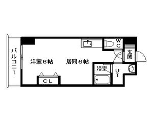 アーバン菊水(1DK/2階)の間取り写真