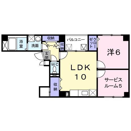 プリムローズ四条(1LDK/7階)の間取り写真