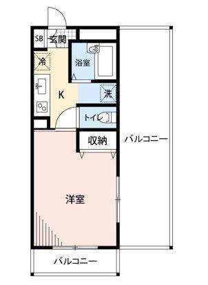 マイナビSTAY宮本(1K/2階)の間取り写真
