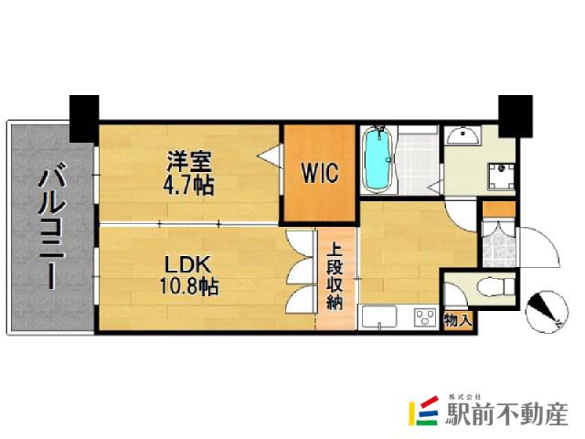 CLUB ORIENT BLD NO.8(1LDK/9階)の間取り写真