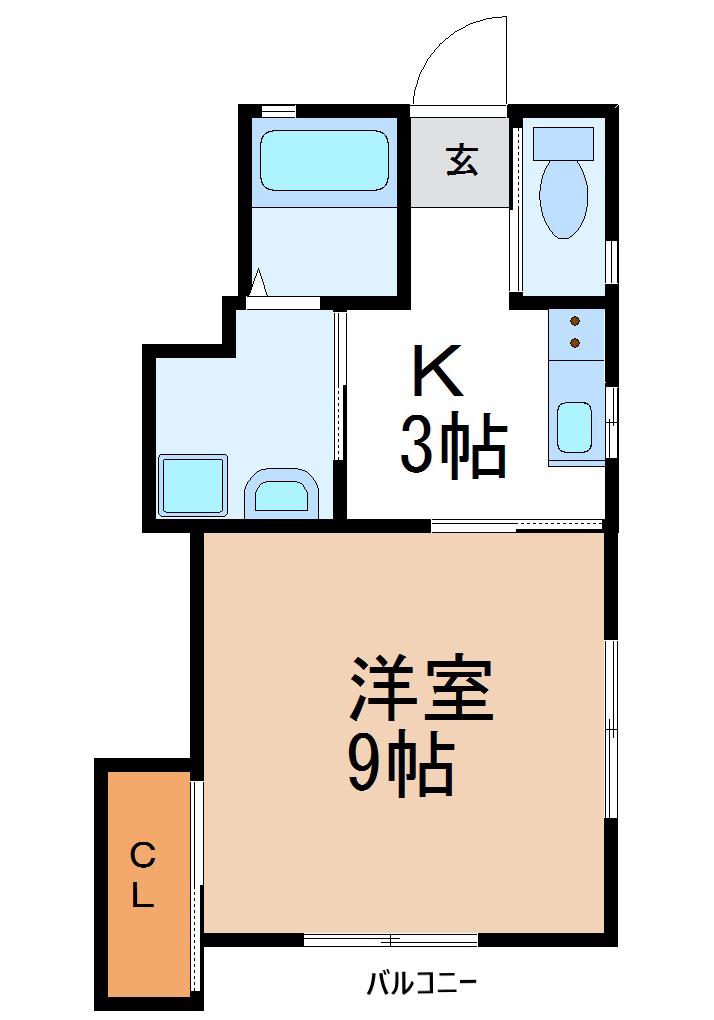 M-YZII(1DK/1階)の間取り写真