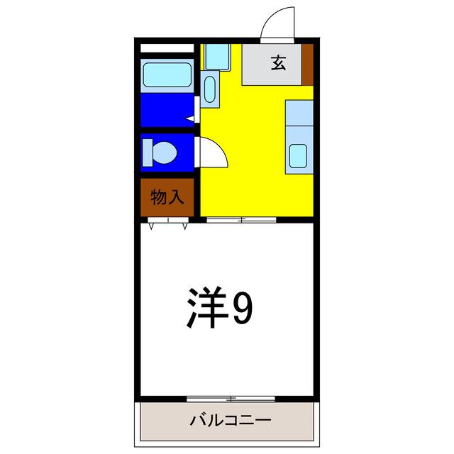 グリーンハイツ5号(1K/1階)の間取り写真