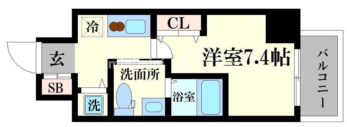 CITY LUX NAMBA 旧ラフォーレ難波(1K/10階)の間取り写真