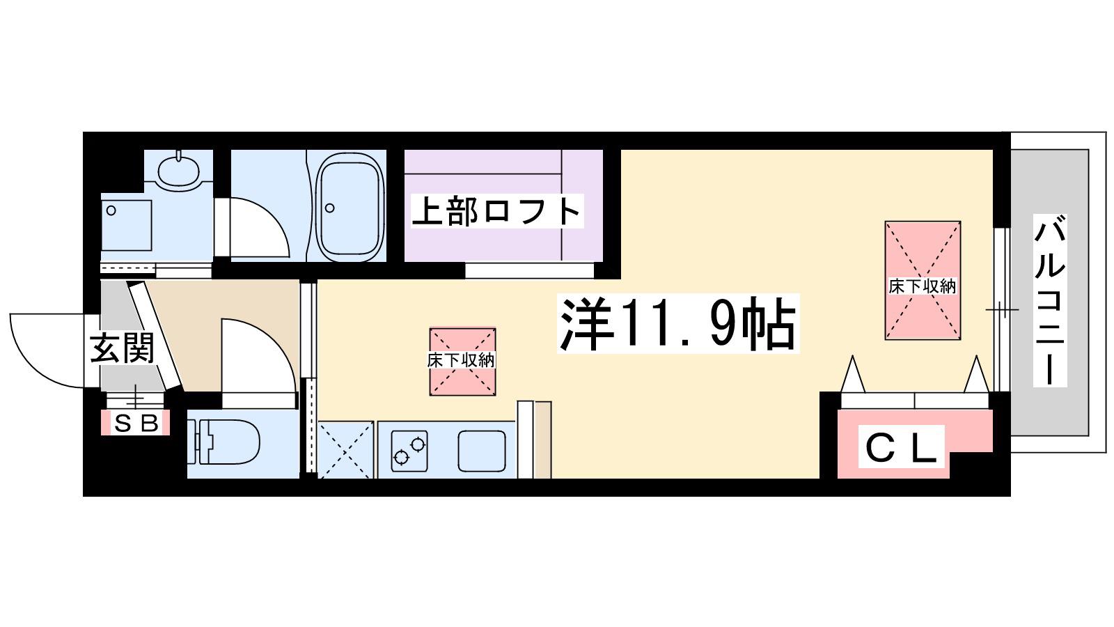 ドルチェヴィータ新大阪(ワンルーム/2階)の間取り写真