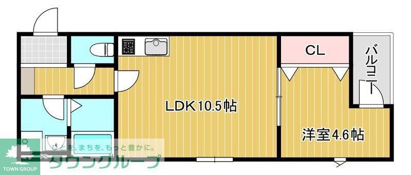 VILLA AVENIR(1LDK/2階)の間取り写真