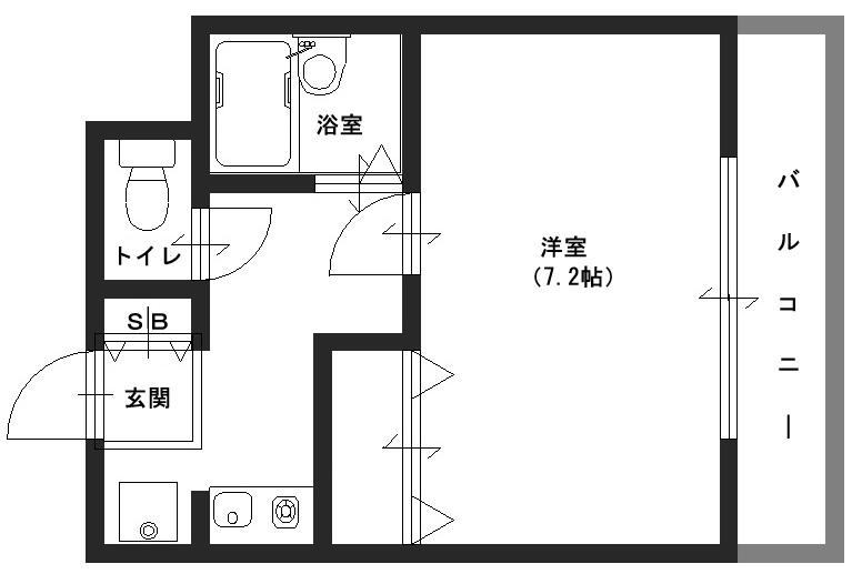 ハイツフルブルームII(1K/3階)の間取り写真