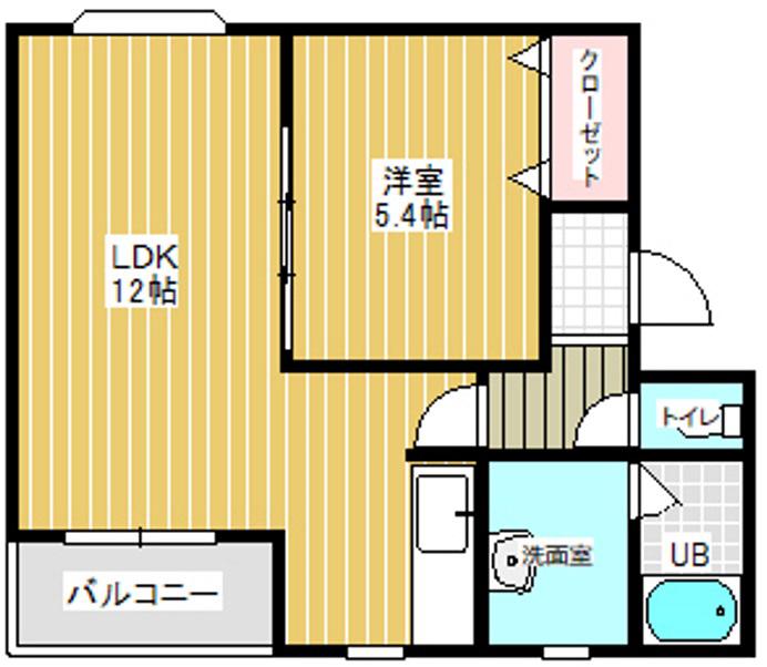 サンヴィレッジ(1LDK/1階)の間取り写真