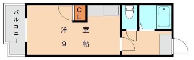 ハイライフ和白(ワンルーム/3階)の間取り写真