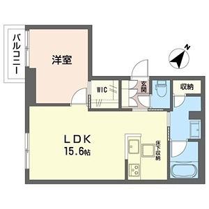 カーサ モンテリブロ(1LDK/1階)の間取り写真