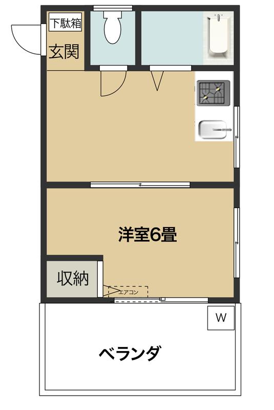 ヴィヴレ中里(1LDK/3階)の間取り写真