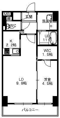 プレアデス津田沼(1LDK/1階)の間取り写真