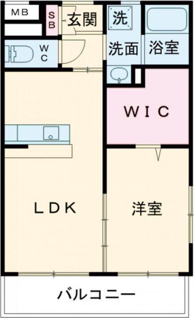 花山手東3丁目YMマンション(1LDK/2階)の間取り写真