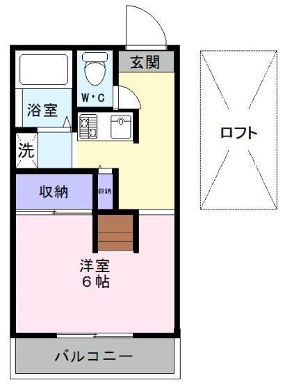 GROWING(1K/1階)の間取り写真