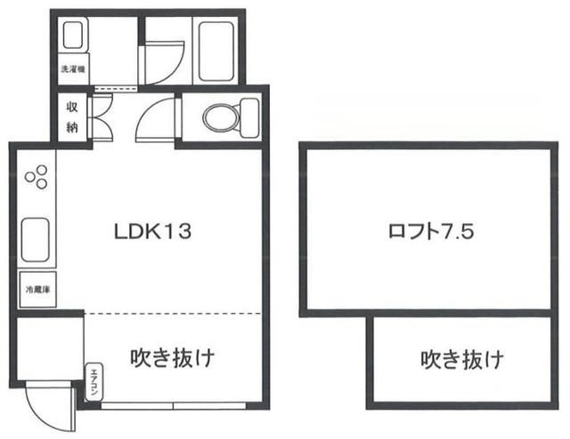 柏の宮115(1LDK/1階)の間取り写真