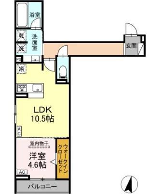 LUMORIA(1LDK/3階)の間取り写真