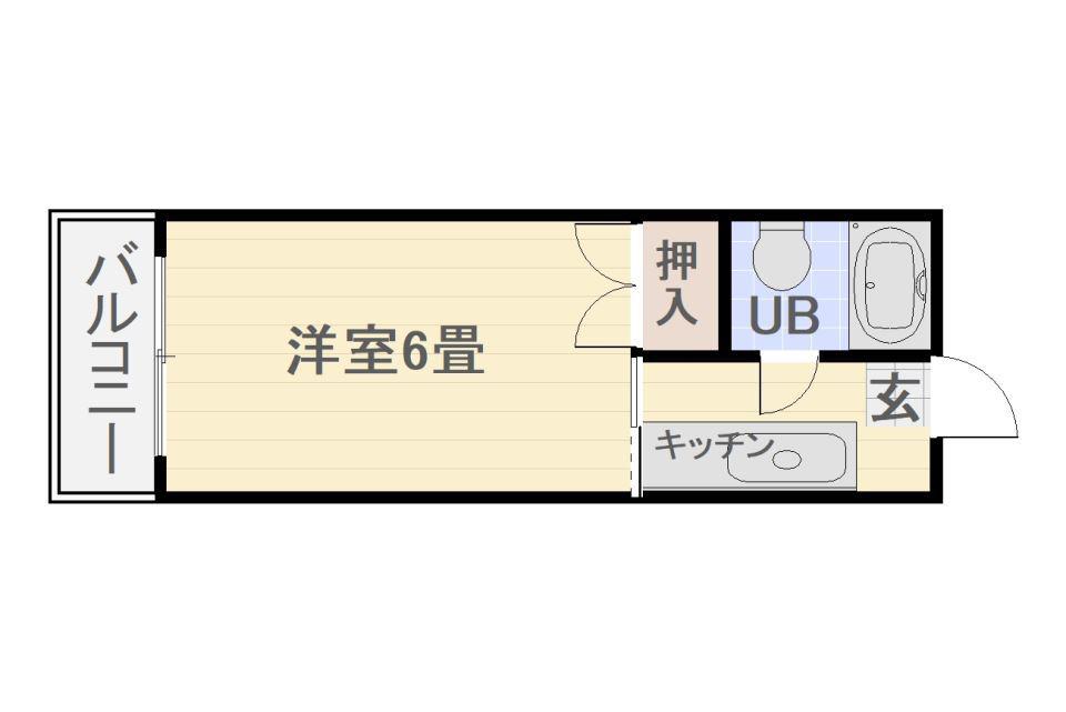 肥後ビル(1K/3階)の間取り写真
