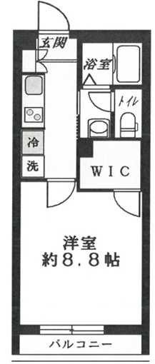 アイビーステージ東神奈川(1K/3階)の間取り写真