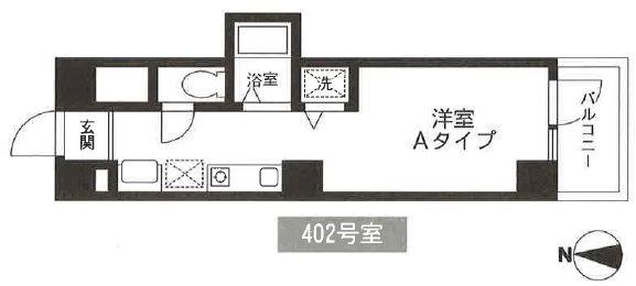 EXE日本橋(ワンルーム/4階)の間取り写真
