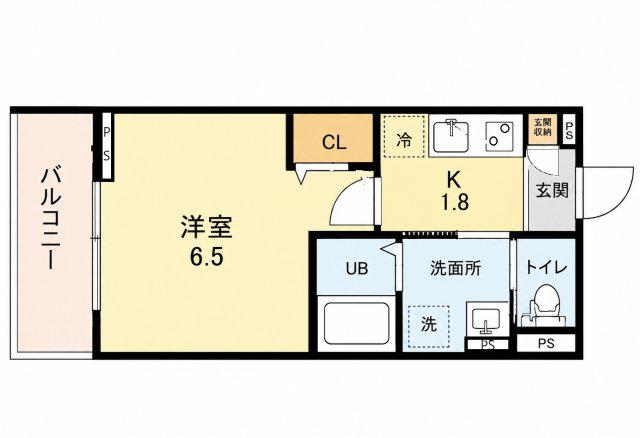 ROBOT HOME 尼崎センタープール前(1K/2階)の間取り写真