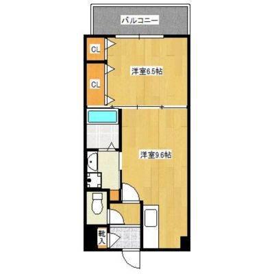 リリーフラック春日原(1LDK/4階)の間取り写真