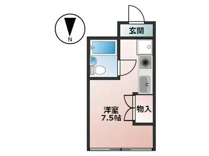 富田第2ビル(ワンルーム/2階)の間取り写真